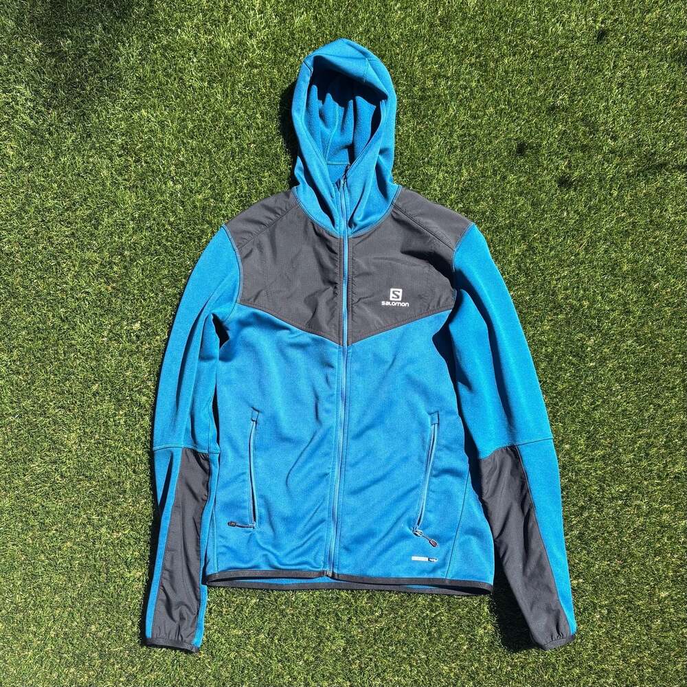 Salomon X Alp Mid Hoodie AdvancedSkin Warm Gorpcore Fleece Jacket Blue